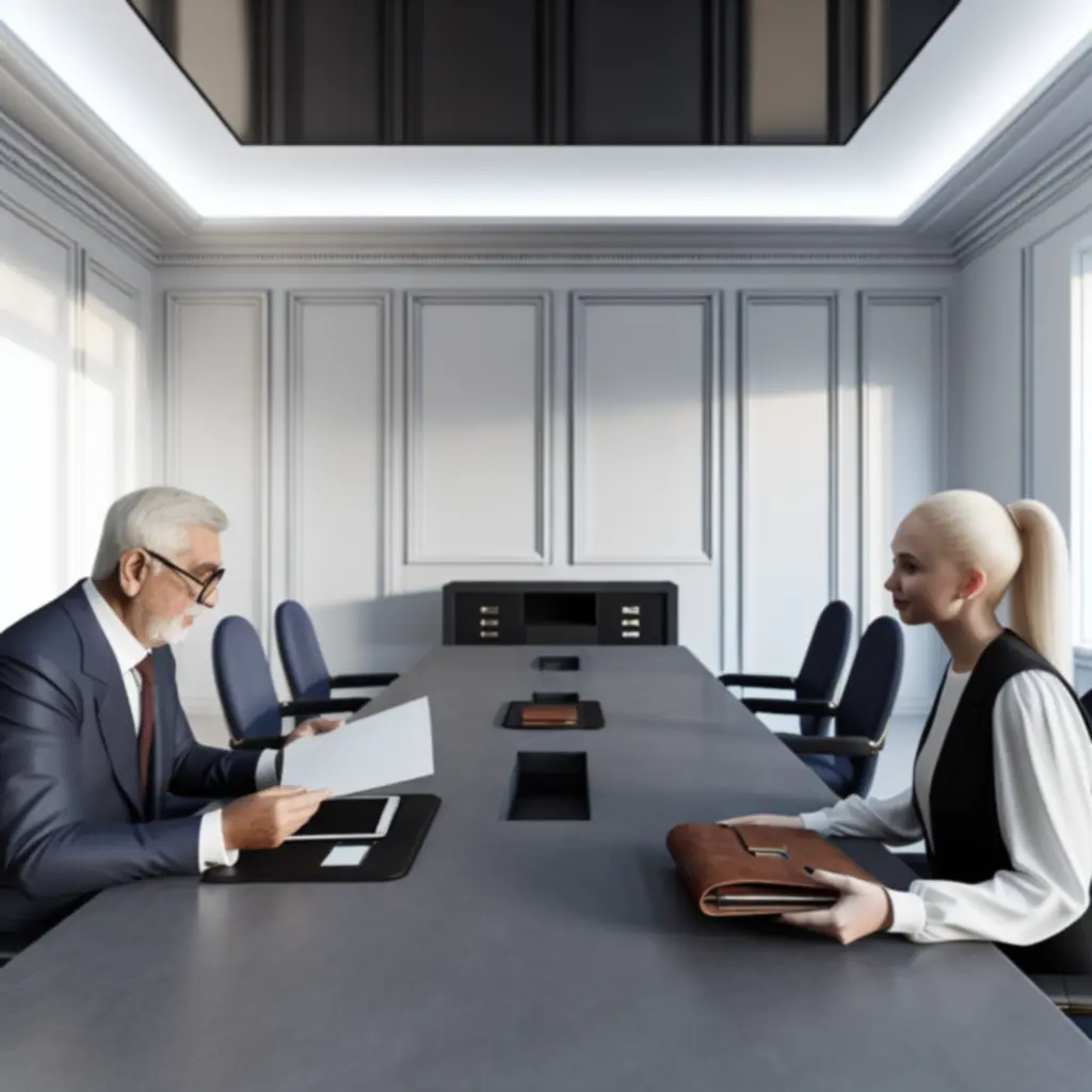 Professional business advisory consultation in modern office setting