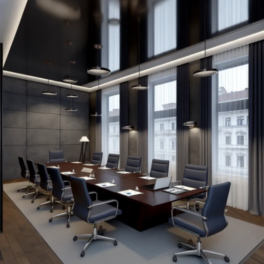 Modern conference room at Legal Motion Hub Budapest headquarters